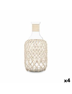 Bouteille 21639W Blanc Transparent 18 x 38 cm Décorative (4 Unités)