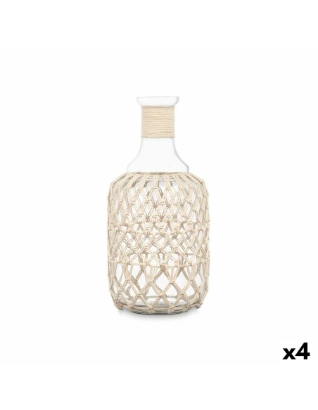 Bouteille 21639W Blanc Transparent 18 x 38 cm Décorative (4 Unités)