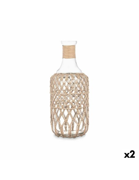 Bouteille 21638BR Transparent 19 x 48 cm Décorative (2 Unités)