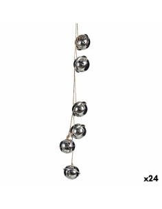 Décorations de Noël Krist+ 00547-1 Argenté Métal Serpent à sonnettes 5 x 2,5 x 41 cm (24 Unités)