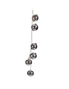 Décorations de Noël Krist+ 00547-1 Argenté Métal Serpent à sonnettes 5 x 2,5 x 41 cm (24 Unités) 2