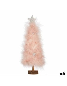 Sapin de Noël Rose Bois Plastique 9 x 34 x 9 cm (6 Unités)