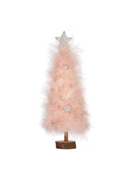 Sapin de Noël Rose Bois Plastique 9 x 34 x 9 cm (6 Unités)