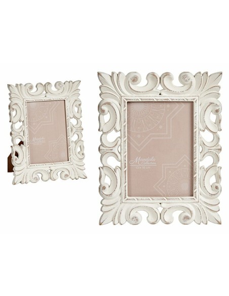 Cadre photo Blanc Bois MDF 21,2 x 13 x 26,5 cm (6 Unités)