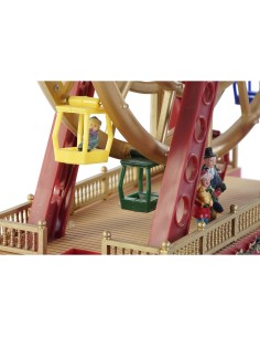 Décorations de Noël DKD Home Decor Roue à eau Rouge Multicouleur Résine Noël 38 x 17 x 49 cm 2