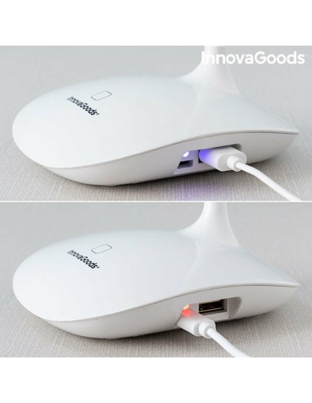 Lampe LED de Table Rechargeable Tactile InnovaGoods Lum2Go Blanc ABS Plastique (Reconditionné A)