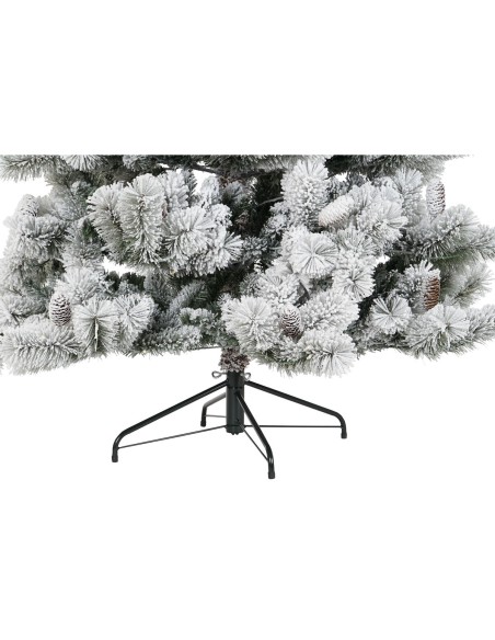Sapin de Noël DKD Home Decor Blanc Vert Polyéthylène Enneigé 140 x 140 x 210 cm