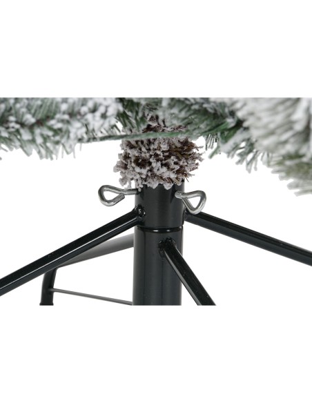 Sapin de Noël DKD Home Decor Blanc Vert Polyéthylène Enneigé 140 x 140 x 210 cm