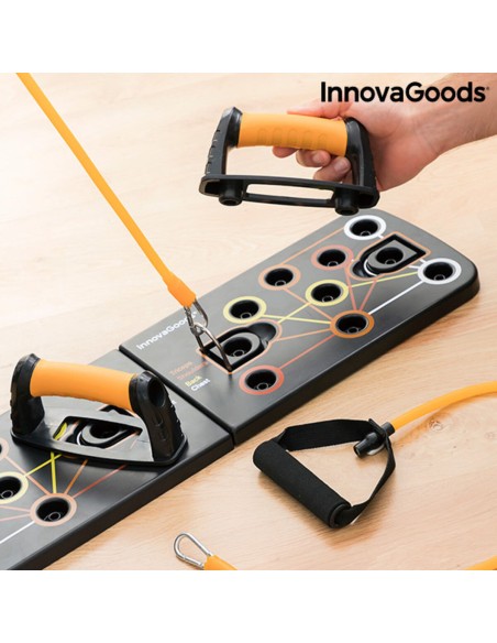 Planche de Pompes Push-Up avec Bandes de Résistance et Guide d'exercices InnovaGoods Pulsher (Reconditionné B)