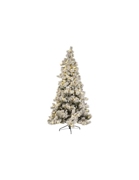 Sapin de Noël DKD Home Decor Blanc Vert Polyéthylène Enneigé 140 x 140 x 210 cm