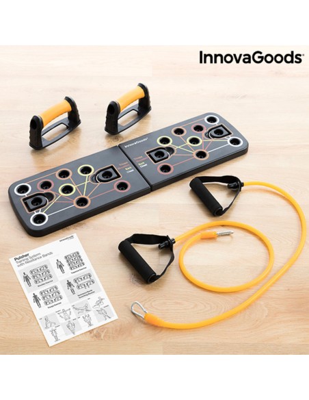 Planche de Pompes Push-Up avec Bandes de Résistance et Guide d'exercices InnovaGoods Pulsher (Reconditionné B)