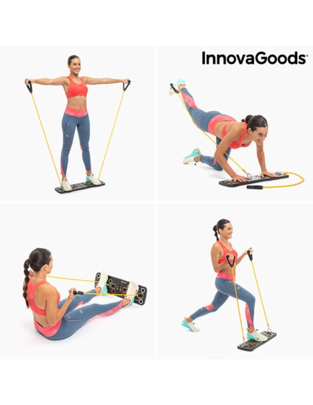 Planche de Pompes Push-Up avec Bandes de Résistance et Guide d'exercices InnovaGoods Pulsher (Reconditionné B)
