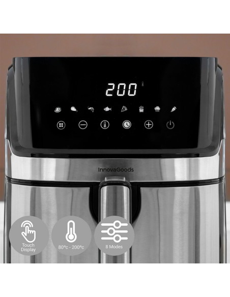Friteuse à Air InnovaGoods Noir 1700 W 5,5 L Acier inoxydable (Reconditionné A)