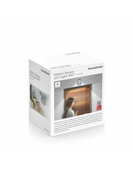 Lampe LED avec Capteur de Mouvement Lumact 360º InnovaGoods Gris (Reconditionné C)