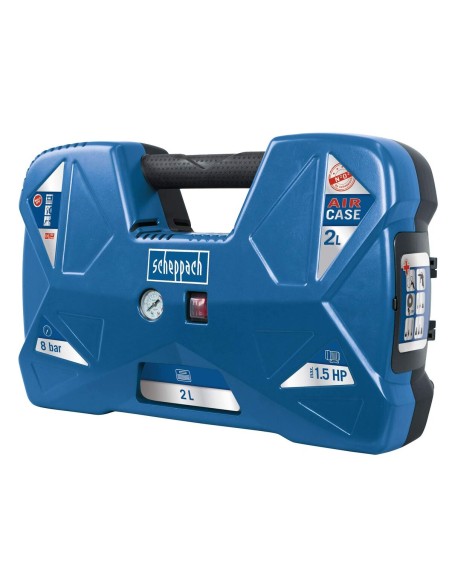 Compresseur d'air Scheppach Air Case 1100 W 2 L 230 V 8 bar