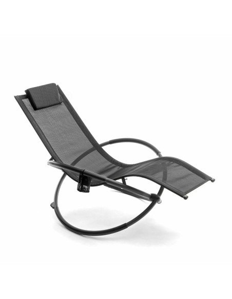 Chaise Longue Pliante à Bascule Orbitale InnovaGoods Noir (Reconditionné A)