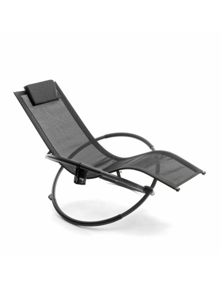 Chaise Longue Pliante à Bascule Orbitale InnovaGoods Noir (Reconditionné A)