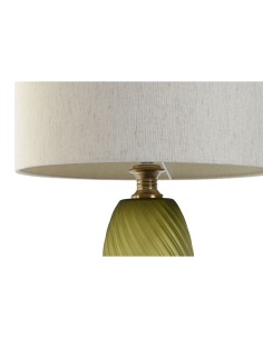 Lampe de bureau Home ESPRIT Vert Beige Doré Verre 50 W 220 V 36 x 36 x 61 cm 2