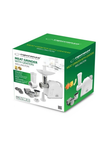 Hachoir Esperanza EKM033 Blanc Acier inoxydable 2200 W