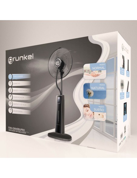 Ventilateur Brumisateur sur Pied Grunkel FAN-G16 NEBUPRO Noir 75 W