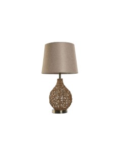 Lampe de bureau Home ESPRIT Marron Beige Doré Naturel 50 W 220 V 33 x 33 x 60 cm