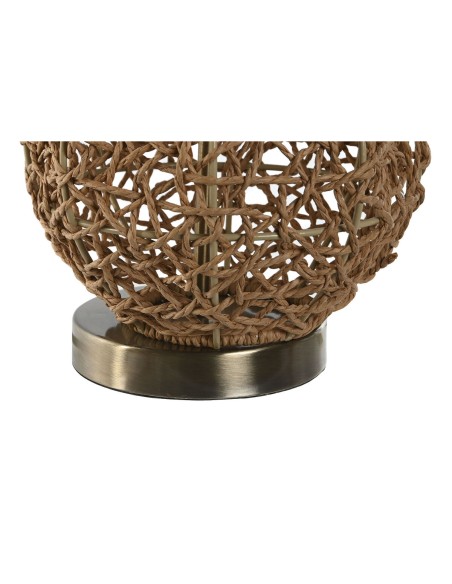 Lampe de bureau Home ESPRIT Marron Beige Doré Naturel 50 W 220 V 33 x 33 x 60 cm