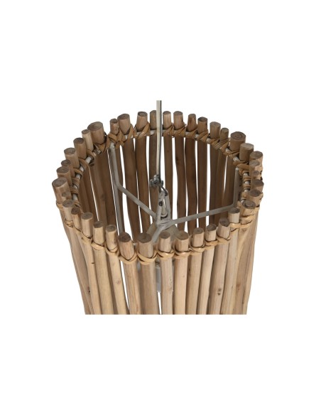Suspension Home ESPRIT Blanc Naturel Bois d'eucalyptus 50 W 20 x 20 x 40 cm