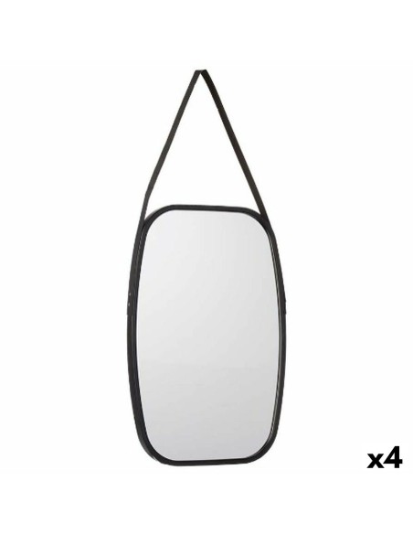 Miroir mural 1273 Noir 43 x 65 x 3 cm Rectangulaire (4 Unités)