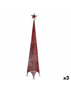 Sapin de Noël Krist+ 00155 Rouge Métal Plastique Tour 42 x 218 x 42 cm (3 Unités)