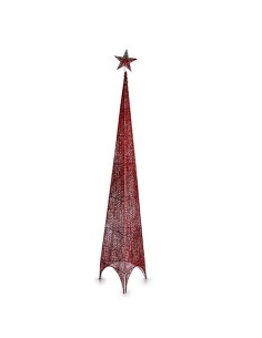 Sapin de Noël Krist+ 00155 Rouge Métal Plastique Tour 42 x 218 x 42 cm (3 Unités) 2