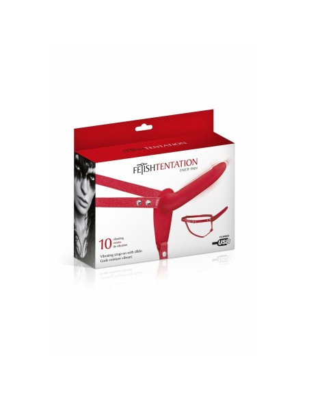 Gode ceinture Fetish Tentation Rouge Silicone