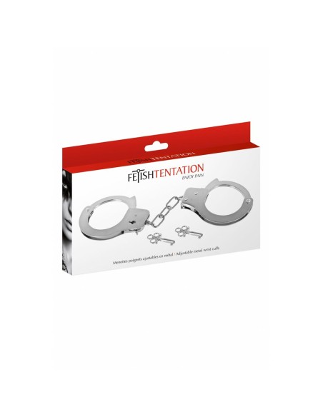 Ensemble Attaches et Menottes Fetish Tentation Argenté