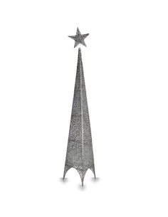 Sapin de Noël Krist+ 00157 Argenté Métal Plastique Étoile Tour 28 x 127 x 28 cm (6 Unités) 2