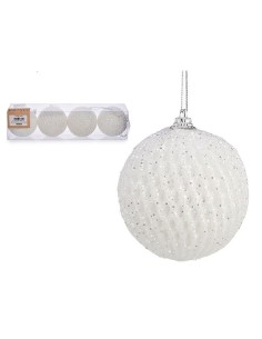 Lot de boules de Noël Krist+ 00424 Blanc polystyrène (12 Unités) 2