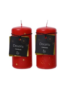 Bougie Decoris Rouge Ø 5 x 10 cm