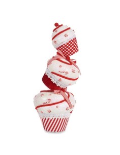 Figurine Décorative Tour Gâteau Blanc Rouge polystyrène 20 x 50 x 20 cm (2 Unités) 2