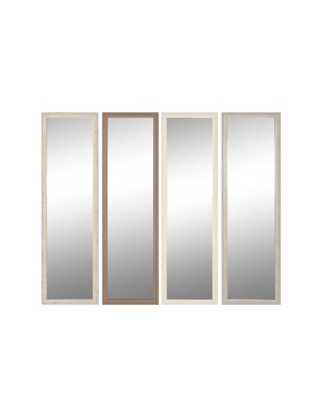 Miroir mural Home ESPRIT Blanc Marron Beige Gris Verre polystyrène 36 x 2 x 125 cm (4 Unités)