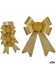 Ensemble Décorations de Noël Krist+ 65546 Doré PVC 16 x 3 x 18 cm Lien (24 Unités)
