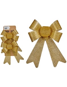 Ensemble Décorations de Noël Krist+ 65546 Doré PVC 16 x 3 x 18 cm Lien (24 Unités) 2
