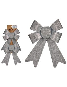 Ensemble Décorations de Noël Krist+ 65547 Argenté PVC 15 x 2 x 18 cm Lien (24 Unités) 2