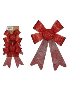 Ensemble Décorations de Noël Krist+ 65548 Rouge PVC 15 x 2 x 17 cm Lien (24 Unités) 2