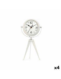 Horloge de table Tripode Blanc Métal 14 x 30 x 11 cm (4 Unités)