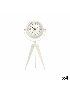Horloge de table Tripode Blanc Métal 12 x 30 x 12 cm (4 Unités)