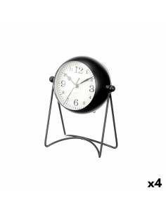 Horloge de table Noir Métal 15,5 x 20 x 11 cm (4 Unités)