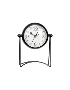 Horloge de table Noir Métal 15,5 x 20 x 11 cm (4 Unités) 2