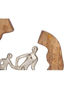 Figurine Décorative Famille Argenté Métal 24,5 x 24,5 x 5 cm (6 Unités) 2