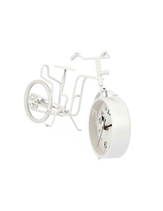 Horloge de table Bicyclette Blanc Métal 33 x 21 x 4 cm (4 Unités) 2