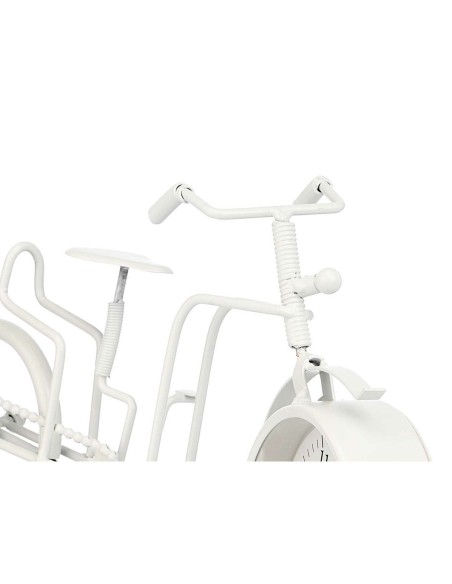 Horloge de table Bicyclette Blanc Métal 33 x 21 x 4 cm (4 Unités)