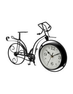 Horloge de table Bicyclette Noir Métal 33 x 22,5 x 4,2 cm (4 Unités) 2