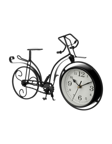 Horloge de table Bicyclette Noir Métal 33 x 22,5 x 4,2 cm (4 Unités)